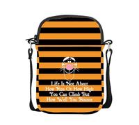 AKTAP Cartoon Tiger Gifts Tiger Quote Inspired Crossbody Bag How Well You Bounce Shoulder Cartoon Character Purse for Fans (CB, Life Is Not About Mini CB-HT)