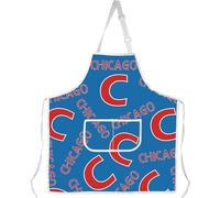 AKTAP Chicago Aprons Cubs Blue Baseball Aprons Chicago Sports Fan Gift Chicago C Support Gift Baseball Lover Kitchen Aprons (Chicago Aprons)
