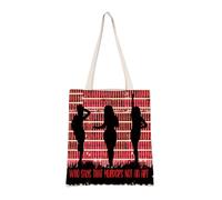 AKTAP Chicago Musical Merch Tote Bag - Broadway Gift - Medium Cotton & Linen - Waterproof - Adult Women