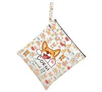 AKTAP Corgi Gifts for Corgi Lovers Waterproof Wet Dry Bags with Zipper Funny Corgi Wet Bag for Gym Yoga Corgi Owner Gifts (Corgi Wet Bag-HT)