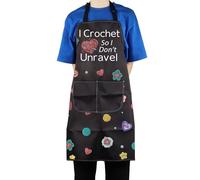 AKTAP Crochet Gifts for Crochet Lovers Apron I Crochet So I Don’t Unravel Crochet Beginners Knitting Lovers Apron for Women (Crochet Aprons)