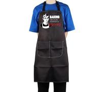 AKTAP Dahmer Monster Inspired Gift Baking Because Murder Is Wrong Cooking Aprons Serial Killer Aprons Horror Movie Merch Gift (Cooking Apron)