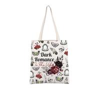AKTAP Dark Romance Book Merch Dark Romance Is The Vibe Tote Bag Dark Romance Reader Gifts Smut Book Lover Gifts Bookish Gifts (Dark Romance Tote)