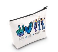 AKTAP Donna and The Dynamos Gift Mamma Musical Makeup Bag Peace Love Mia Fans Cosmetic Make Up Bag Comedy Gift for Fans (Mamma Musical Makeup Bag)