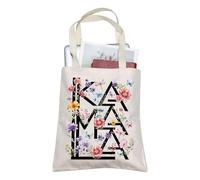 AKTAP Floral Kamala Harris Tote Bag Madam President Gift First Female President Tote Bag Feminist Gift Election Democrat Handle Bag (TB, Kamala FlowerTote-PY3)