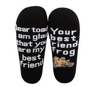 AKTAP Frog and Toad Merchandise Gifts Funny Frogs Socks For Toad Storybook Lover Gifts Best Friend Socks For Women Men (UK, Numeric, 20, Regular, Regular, Dear toad Socks-HT)