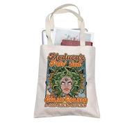 AKTAP Funny Snake Women Medusa Snake Face Gifts Retro Aesthetic Greek Goddess Inspired Tote Bag Greek Mythology Merchandise (TB, Snake Tote-PY1)