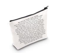AKTAP Greek Poetry Literary Gift Homer Book Quote Zipper Pouch Bag Literature Lover Makeup Bag Bookish Merch Gift (MB, Home-R-HT)