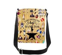 AKTAP Hamil Ton Blink Crossbody Bag Easily Distracted By H-Ton Characters Inspired Shoulder Broadway Musical Gifts for Fans (Easily Distracted By, Hamilton CB-HT)