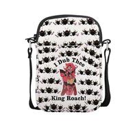AKTAP Hazbin Inspired Alastor & Niffty Crossbody Bag I Dub Thee King Roach Adjustable Shoulder Radio Demon Purse for Fans (CB, I Dub Thee Mini CB-HT)