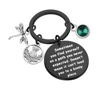AKTAP Irish Inspired Keychain Scottish Jewelry Gift Sometimes You Find Yourself On a Path You Never Expected, On a Path Black K, S