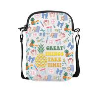 AKTAP IVF Encouragement Gift Great Things Take Time Pineapple Infertility Crossbody Bag for IVF Mom Gifts IVF Warrior Travel Bag (CB, IVF Mini-HT)