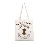 AKTAP Jane Austen Gifts Jane Austen Book Lover Tote Bag Ideal Literary Gifts for Readers Book Nerds Reusable Shoulder Bag (Jane Tote)
