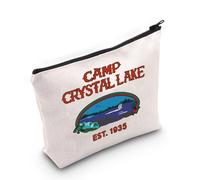 AKTAP Jason Gifts 80s Horror Movie Inspired Zipper Pouch Bag Camp Crystal Lake Counselor Gifts Movie Merchandise (MB, Camp Lake-PY1)