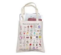 AKTAP Knitting Tote Bag Knitting Gift What's In The Knitter's Reusable Tote Bag For Women Knitter Gift Knit Lover Gift For Women (TB, Knitter's Bag Tote-PY2)