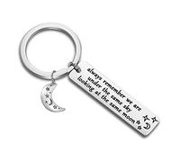 AKTAP Long Distance Relationship Gifts Looking at The Same Moon Friends BFF Key Chain