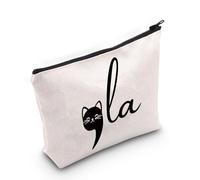 AKTAP Madam Presidential Gifts Funny Cat Comma La Quote Zipper Makeup Bag 2024 Election Merchandise Feminist Gifts (MB, Cat Comma-PY2)