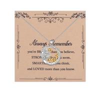 AKTAP Memorial Butterfly Gifts Butterflies Are The Heaven Sent Kisses of An Angel Necklace Remembrance Lost Loved Ones Merch, S, Stainless Steel, No Gemstone