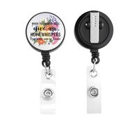 AKTAP Mental Health Badge Reel Retractable Semicolon Whispers ID Holder Neuro Gifts Suicide Awareness Encouragement Gift (Semic-lon Badge)