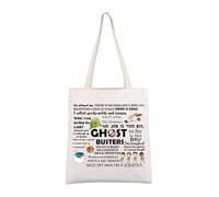 AKTAP Movie Inspired Gift Ghost Quote Tote Bag 80s Hunter Gift Ghost Movie Merchandise for Fans Horror Party Favors (Ghost Tote)
