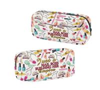 AKTAP Nail Boss Pencil Case Nail Technician Gift Just a Nail Boss Building Her Empire Cosmetology Gifts Esthetician Gift Pencil Bag