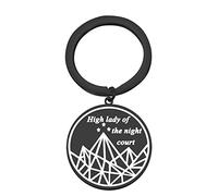 AKTAP Night Court Jewelry Court of Thorns Roses Book Keychain Acotar court Symbols Sarah J Fans Gifts (Court Keychain)