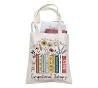 AKTAP Occupational Therapy Tote Bag OT Gift OT Helping You Grow Your Own Way Shopping Bag Occupational Therapist Reusable Tote Bag (TB, Occupational Therapy Tote-PY2)