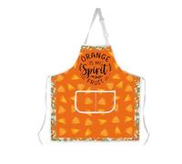 AKTAP Oranges Fruit Themed Gifts Orange Is My Spirit Fruit Aprons with Pockets Oranges Pulp Adjustable Apron Orange's Lover Gifts (AP, Orange Apron-HT)