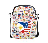 AKTAP Philippine Souvenirs Gifts Filipino Travel Bag Philippines Flags Crossbody Bag for Filipino Family Friend Gifts (CB, Philippines Mini CB-HT)
