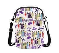 AKTAP Punk Rock Music Purple Fans Zipper Crossbody Bag Purple Lovers Gift Prince Singer Song Movie Merchandise (CB, Purple Mini-PY1)