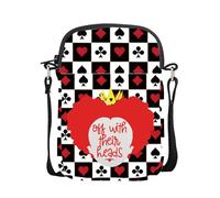 AKTAP Queen of Red Hearts Merch Off with Their Heads Crossbody Bag Playing Cards Character Shoulder Purse Fairy Tales Gifts (CB, off with their heads Mini CB-HT)