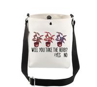 AKTAP Resident Inspired Evil Gifts Will You Take the Herb Crossbody Bag Evil Herb Adjustable Shoulder Resident Gamer Gifts (CB, Will You Take the Herb CB-HT)