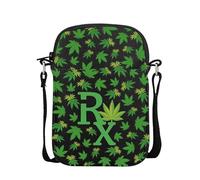 AKTAP RX&Weed Gifts Pharmacy Tech Crossbody Purse Medical Marijuana Gifts Pharmacist Rx Shoulder Bag for Thank You Gifts (CB, RX&weed Mini-HT)