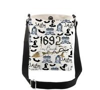 AKTAP Salem Massachusetts Gifts 1692 I'm Back Witch Crossbody Bag Witch Trials Shoulder Purse Salem Witch Gifts for Witch Lover (CB, 1692 I'm Back CB-HT)