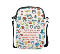 AKTAP Seussical Musical Broadway Gifts A Person's A Person No Matter How Small Crossbody Bag Seuss Book Lover Dr Fans Purse (CB, I believe in you all Mini CB-HT)