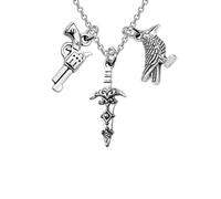 AKTAP Six of Crows Inspired Charm Necklace Bookish Jewelry Library Gift for Six of Crows Book Lovers (Six of Crows Book Necklace)