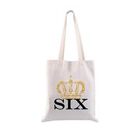 AKTAP Six The Musical Merchandise Broadway Queen Tote Bag Musical Theatre Gifts for Six Queeen Fans Party Favor (Broadway Queen Tote Bag)