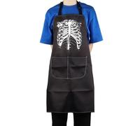 AKTAP Skeleton Rib Cage Apron X-Ray Adult Apron Skull Lover Gift Gothic Gift Cardiologist Gift Skeleton Halloween Party Favor (Skeleton Apron)