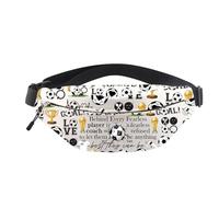 AKTAP Soccer Coach Waist Bag Soccer Ball Fanny Pack for Soccer Lover Gifts Soccer Player Crossbody Bag for Sport Hiking Sport (WB, Soccer Coach Belt Bag-HT)