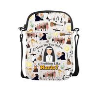 AKTAP Sound Music Movie Merch Gifts How Do You Salve a Problem Like Maria Crossbody Purse Bag Musical Theatre Shoulder Bag (CB, How Do You Solve Mini CB-HT)