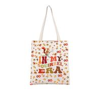 AKTAP Squirrel Tote Bag - Squirrel Spirit Animal Gifts - Reusable Shopping Bag - Medium - Cotton and Linen with Polyester Fibre - Unisex-Adults