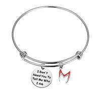 AKTAP Super Women Witch Gift Inspiring Super Hero Bracelets for Fans I Don't Need You To Tell Me Who I Am Helmet Bangle (Scarlett Witch Bracelet)