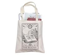 AKTAP The Reader Tarot Card Bag Book Lovers Gifts Tarot Card Reader Inspire Tote Pouch Bookish Book Lover Gift (Reader Tote)