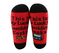 AKTAP This is My Lucky Gambling Socks Funny Casino Theme Sock for Women Men Gambler Player Gifts Slot Machine Socks (UK, Numeric, 20, Regular, Regular, Lucky Gambling Socks-HT)