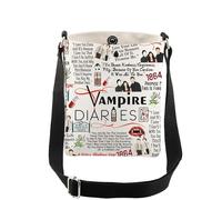 AKTAP Vampire TV Series Gifts Diaries Fans Crossbody Purse Vampire Crossbody Shoulder Bag for DS Bro Fan Gifts TVD Merch Bag (CB, Welcome Mystic Falls CB-HT)