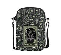 AKTAP Witch Gift Ideas Witchy Mini Crossbody Bag Witch Theme Gifts Witchcraft Gifts Wiccans Inspired Cell Phone Wallet (CB, Witch Black Mini-HT)