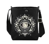 AKTAP Witch Gifts for Women Witchy Stuff Witchcraft Crossbody Purse Bag Witches & Wicc-n Sisters Spooky Season Party Favors (CB, Witch E CB-HT2)