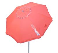 AKTIVE 62244 Beach Screen, Foldable, Coral Red, Ø200, Silver Coating and UV Protection 50, Windscreen, Beach Screen, Large Parasol, Beach Screen, Melocoton, Grande, Beach