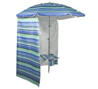 AKTIVE Beach Umbrella 210 cm, Removable Side Panel, Steel Pole, Tilting and Height Adjustable, Oxford Polyester Fabric, UV50 Protection, Large Parasols (62332), Dark Grey, Dark Grey, darkgray, Grande