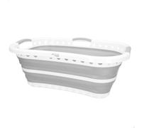 AKTIVE Folding Basket, 17 Litres, Rectangular Format, 52 x 36 x 20 cm, Compact Folded, BPA-Free, Portable Storage Box, Collapsible Laundry Basket, for Home, Camping and Picnic (63114)